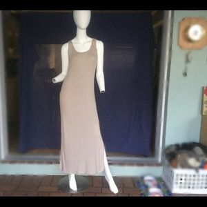 Sleeveless Maxi Dress, size Small, Taupe, NWOT